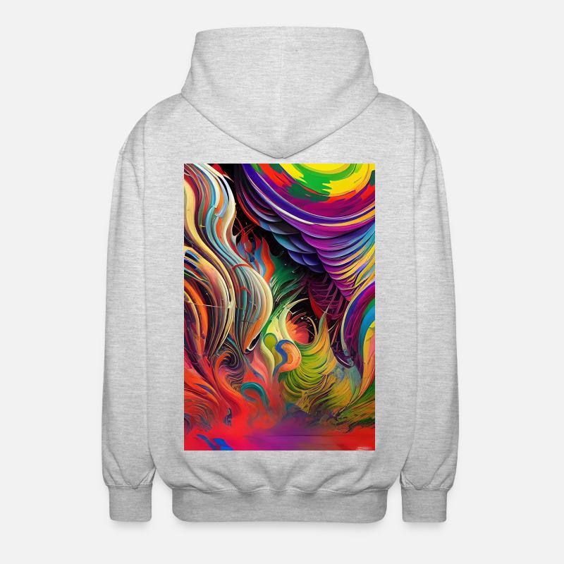 Abstrakte Kunst - Unisex Kapuzenjacke - Hellgrau meliert