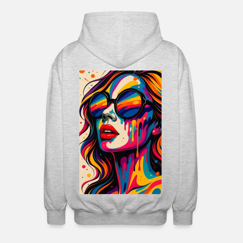 PLASTIC_BLISS - Unisex Kapuzenjacke - Hellgrau meliert
