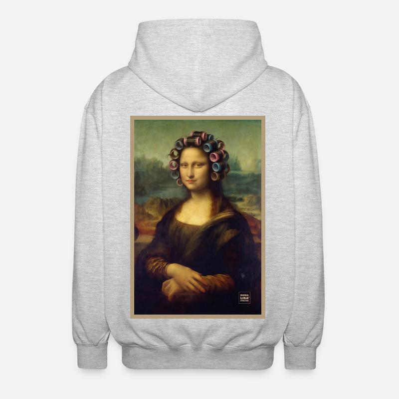 Mona Lisa Lockenwickler - Unisex Kapuzenjacke - Hellgrau meliert
