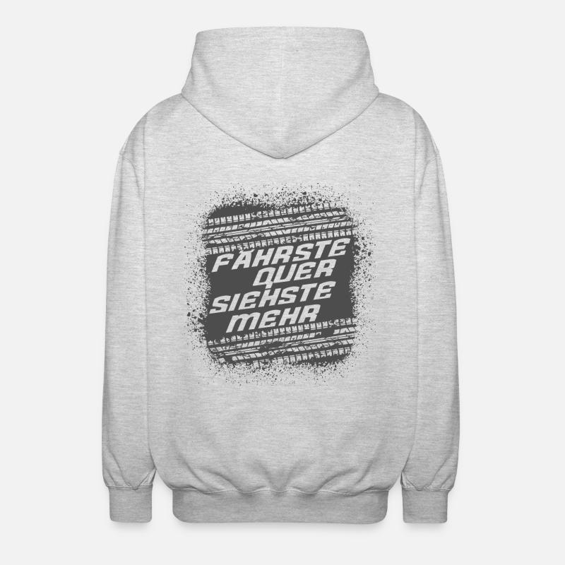 FÄHRSTE QUER SIEHSTE MEHR - Unisex Kapuzenjacke - Hellgrau meliert