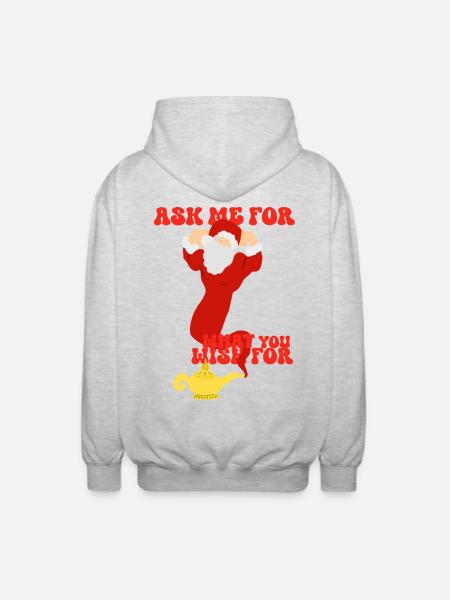 Santa Claus is a genius - Unisex Hooded Jacket - light heather grey