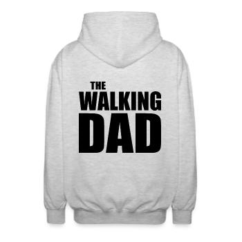 The walking dad - Veste à capuche unisexe - gris clair chiné - Dos - AI Model Male 185 light (185cm)