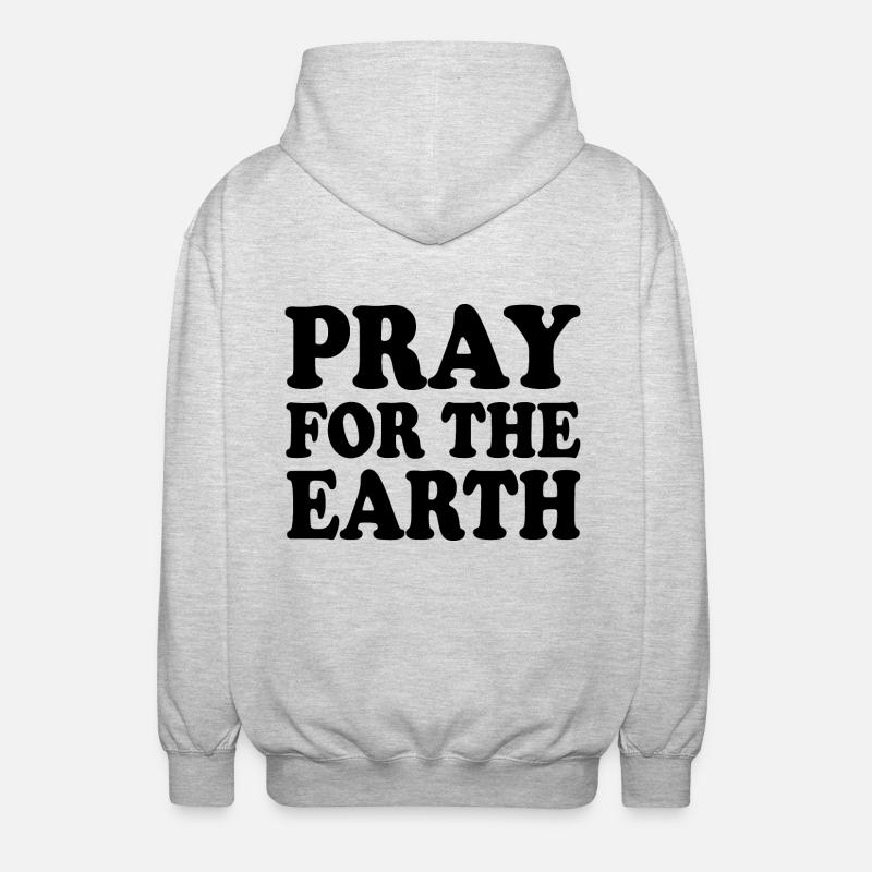 Pray for the earth - Veste à capuche unisexe - gris clair chiné