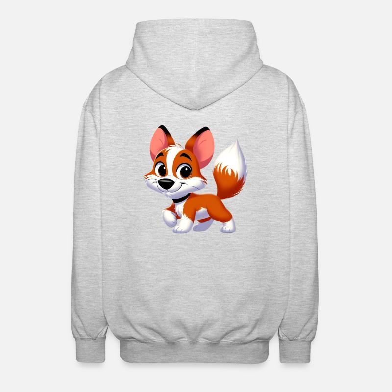 Fox Terrier 2 - Unisex Hooded Jacket - light heather grey