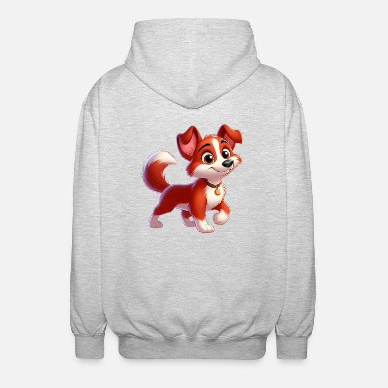 fox terrier 9 - Veste à capuche unisexe - gris clair chiné