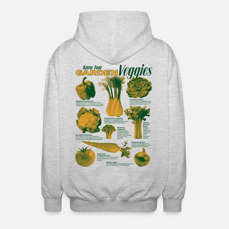 Collection Garden Veggies Vegetable Design - Unisex Hooded Jacket - light heather grey