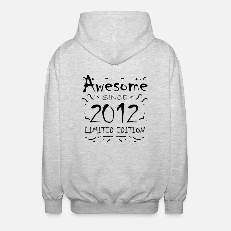 2012 - Veste à capuche unisexe - gris clair chiné