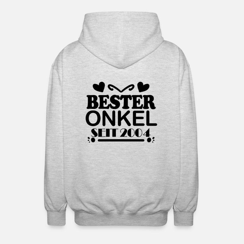 Bester Onkel seit 2004 - Unisex Kapuzenjacke - Hellgrau meliert