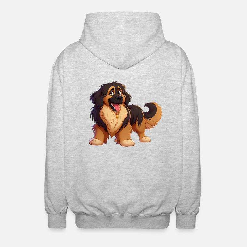 Leonberg 3 - Unisex Kapuzenjacke - Hellgrau meliert