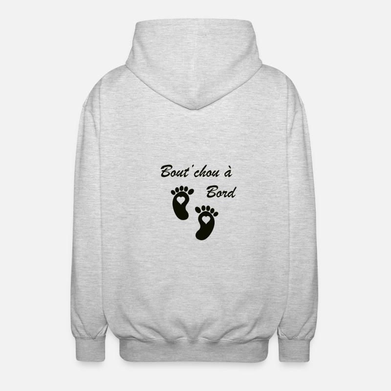 Bout'chou à Bord ! - Veste à capuche unisexe - gris clair chiné