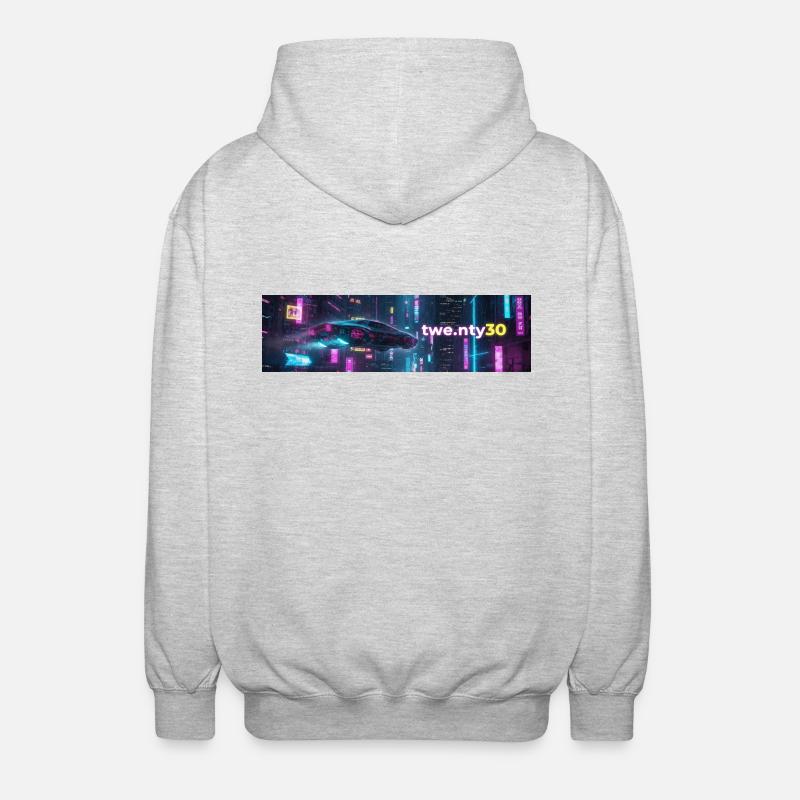 Conception de l’ouverture - Veste à capuche unisexe - gris clair chiné