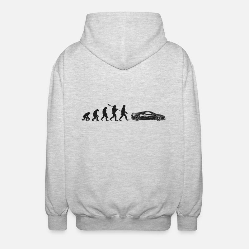 Auto De Sport Evolution - Unisex Kapuzenjacke - Hellgrau meliert