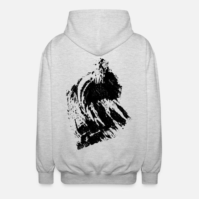 Mural Mountains - Unisex Kapuzenjacke - Hellgrau meliert