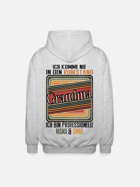 Grandma Retirement Funny Granny - Unisex Hooded Jacket - light heather grey