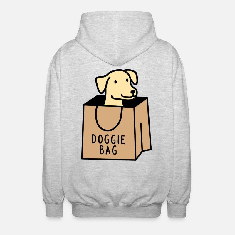 Hundetasche - Unisex Kapuzenjacke - Hellgrau meliert