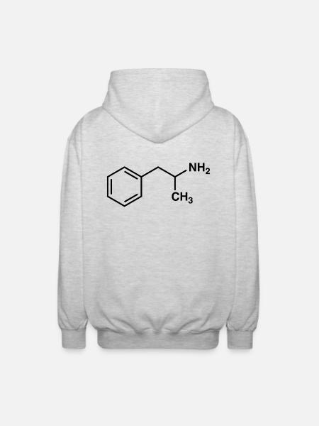 Amphetamine - black - Unisex Hooded Jacket - light heather grey