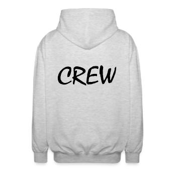 Crew - Veste à capuche unisexe - gris clair chiné - Dos - AI Model Male 185 light (185cm)