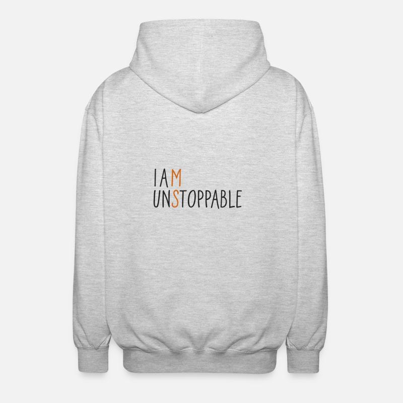 Je suis Unstoppable - Veste à capuche unisexe - gris clair chiné