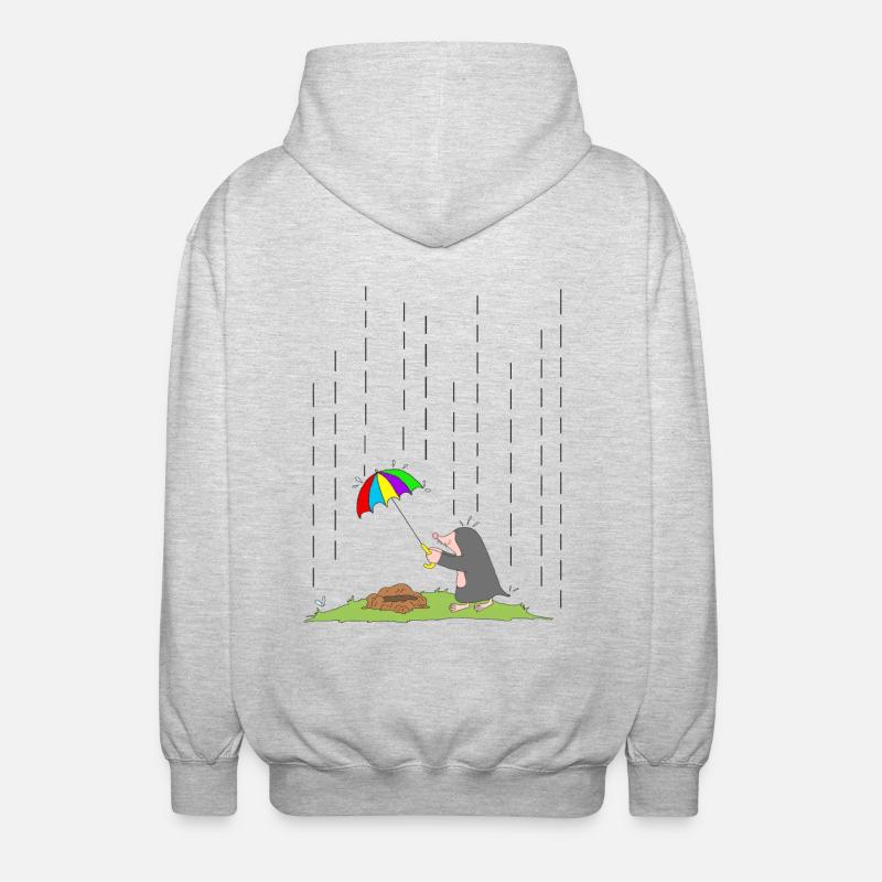 maulwurf - Unisex Kapuzenjacke - Hellgrau meliert