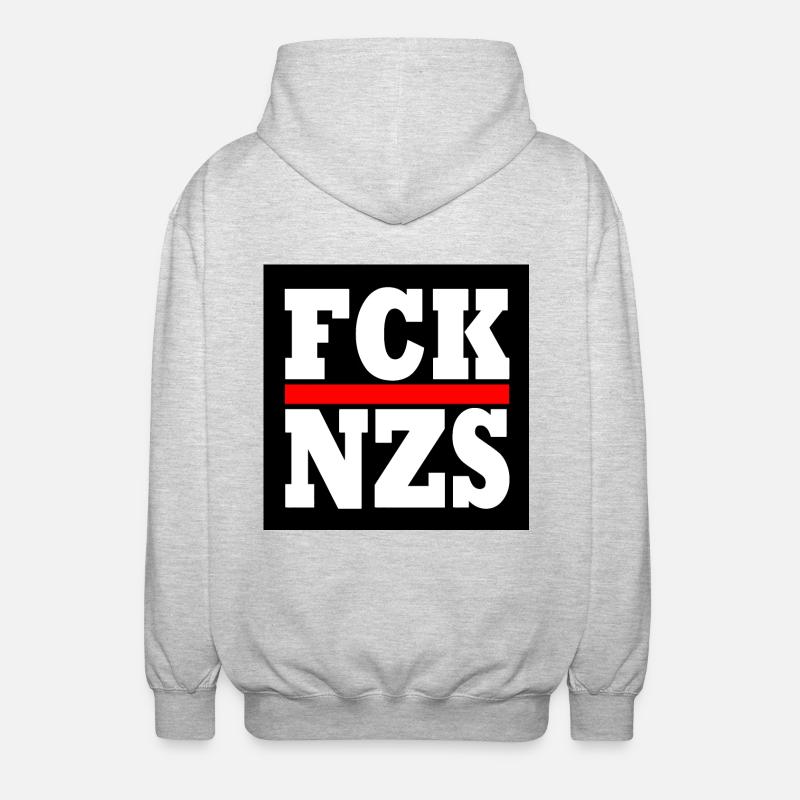 Fck nzs - Veste à capuche unisexe - gris clair chiné