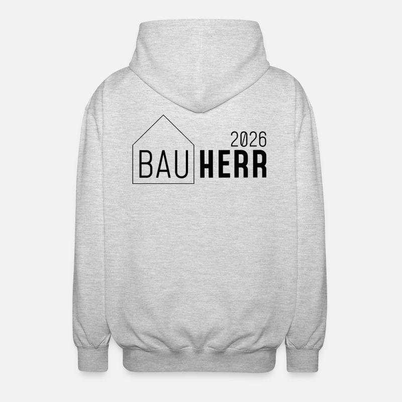Constructeur avec maison 2026 - Veste à capuche unisexe - gris clair chiné