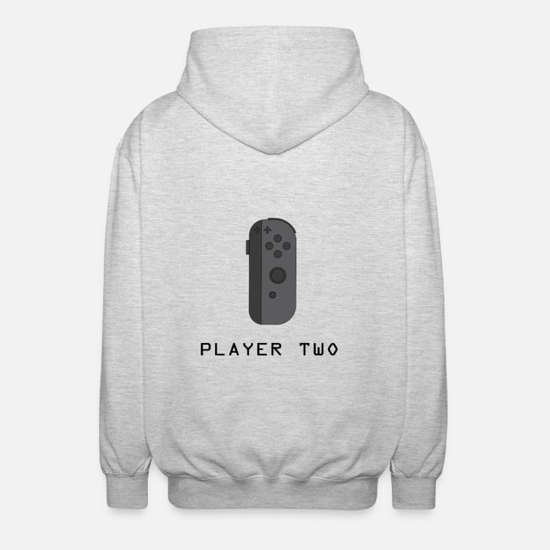 ¿Bereit Spieler zwei? - Unisex Kapuzenjacke - Hellgrau meliert