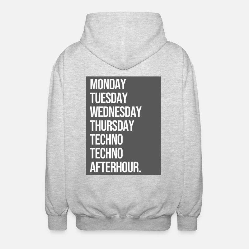 TECHNO WEEK - Unisex Kapuzenjacke - Hellgrau meliert
