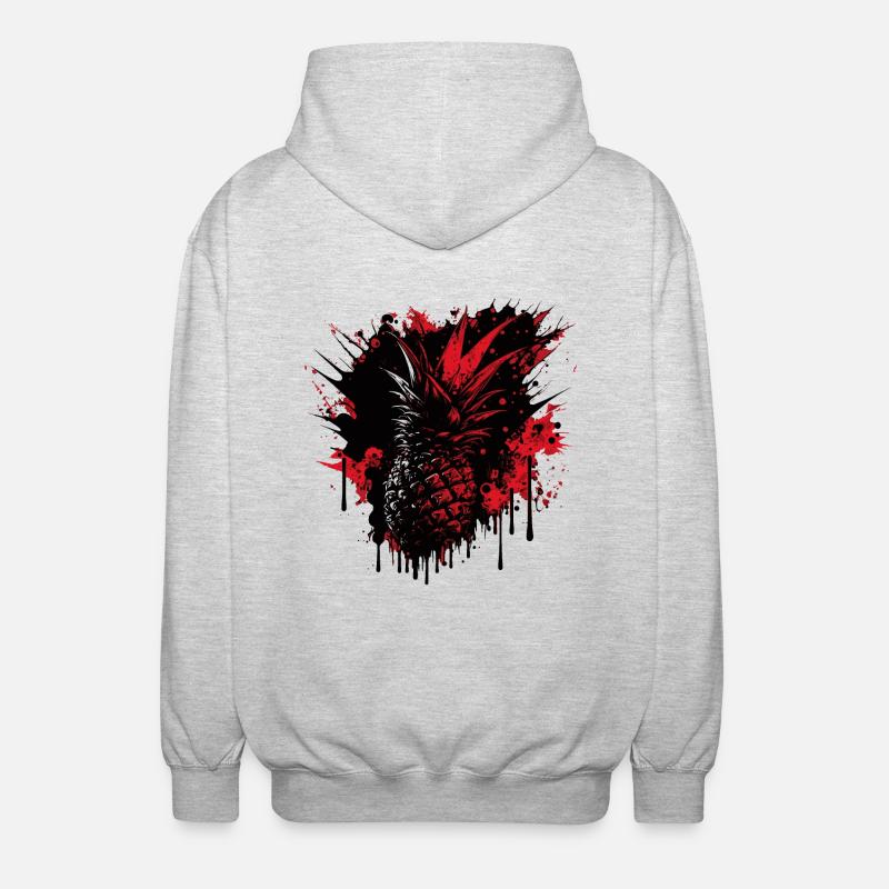 Pineapple Fruit - Unisex Hooded Jacket - light heather grey