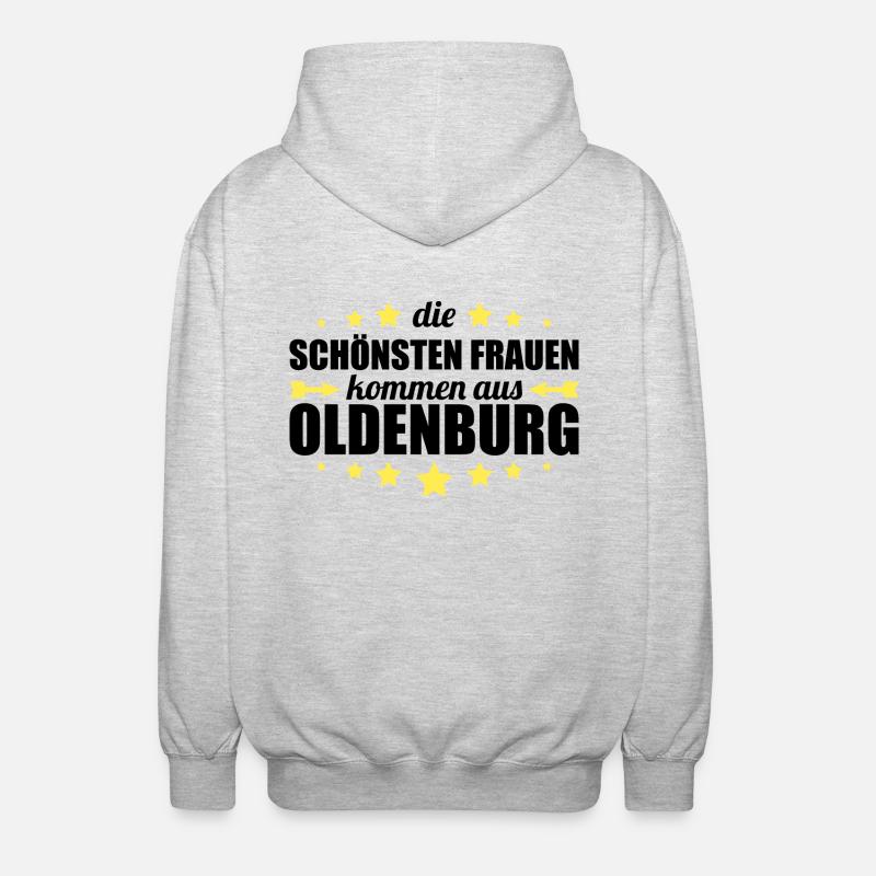 Oldenburg - Unisex Kapuzenjacke - Hellgrau meliert
