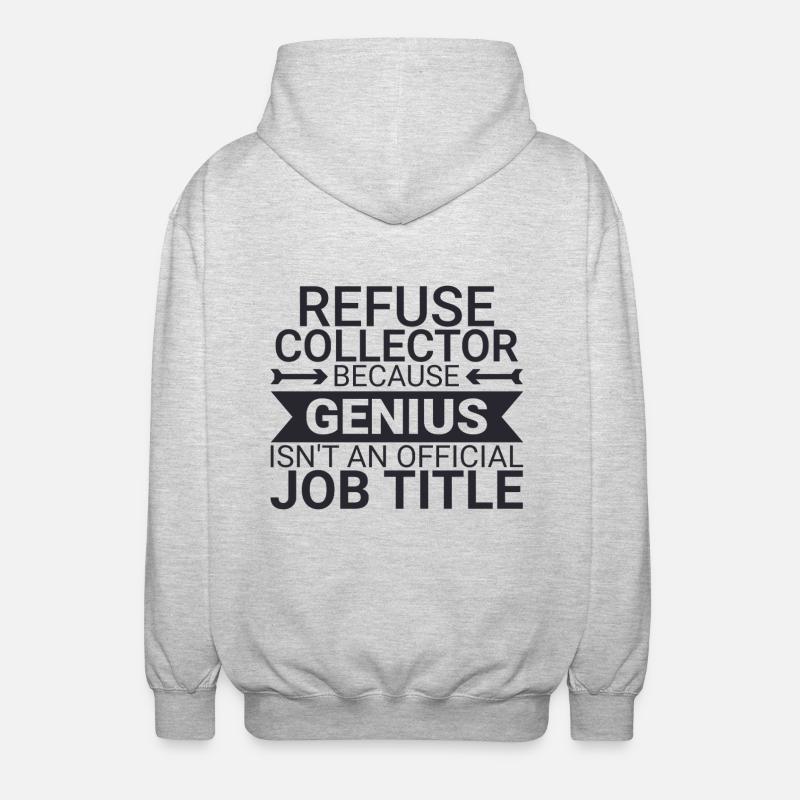 Refuse collector Genius - Unisex Kapuzenjacke - Hellgrau meliert