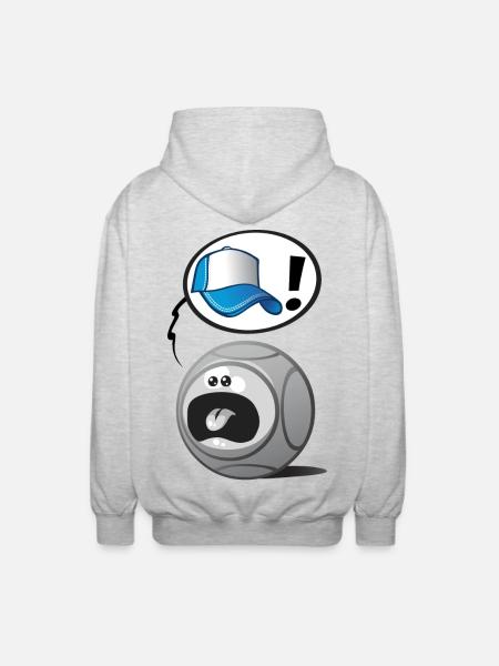 Casquette pétanque v2 - Veste à capuche unisexe - gris clair chiné