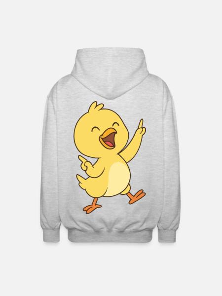 Happy Chick Dance - Unisex Hooded Jacket - light heather grey