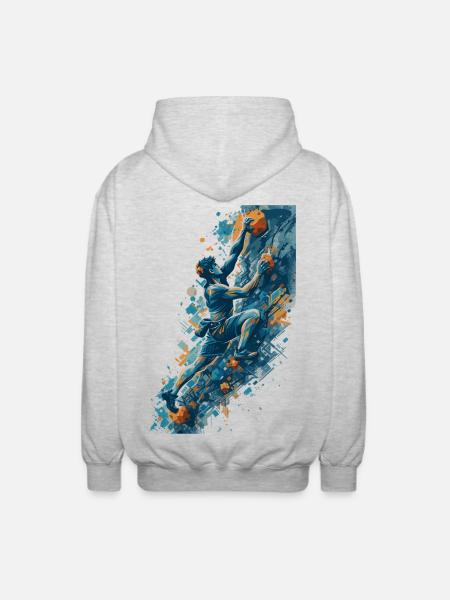 Evolution Bouldern – Cooles Kletterer Outfit - Unisex Kapuzenjacke - Hellgrau meliert
