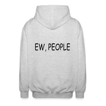 ew people - Unisex Kapuzenjacke - Hellgrau meliert - Hinten - AI Model Male 185 light (185cm)