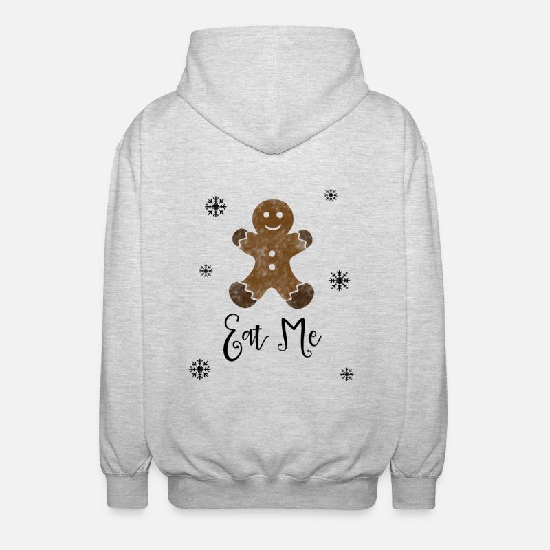 Gingerbread man Biscuits de Noël - Veste à capuche unisexe - gris clair chiné