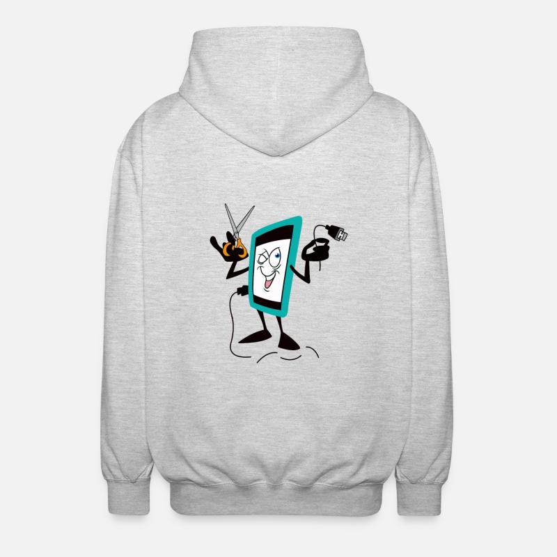IPHONE - Unisex Hooded Jacket - light heather grey