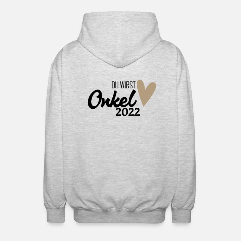 Onkel 2022 - Onkel werden - Unisex Kapuzenjacke - Hellgrau meliert