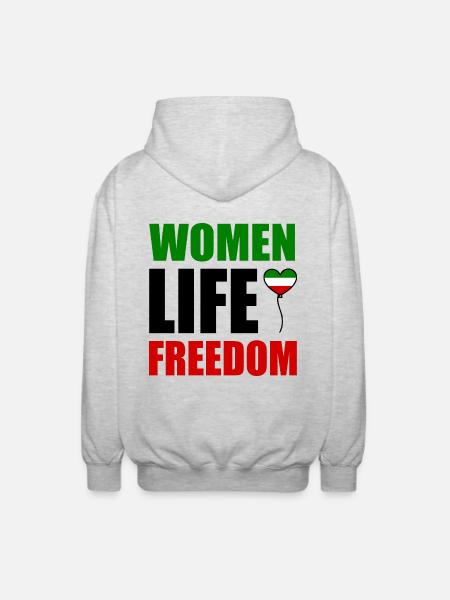Women life freedom - Unisex Kapuzenjacke - Hellgrau meliert