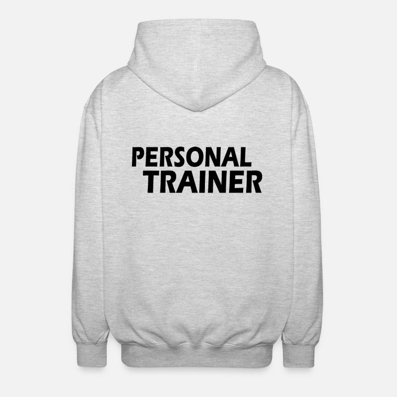 Personal trainer - Veste à capuche unisexe - gris clair chiné
