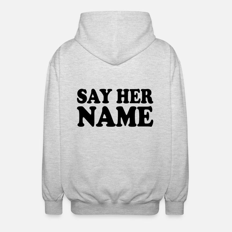 Say her name - Veste à capuche unisexe - gris clair chiné