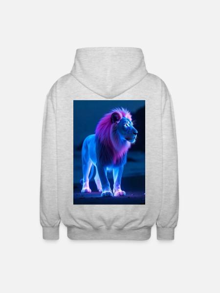Animal Magic Leo - Unisex Hooded Jacket - light heather grey
