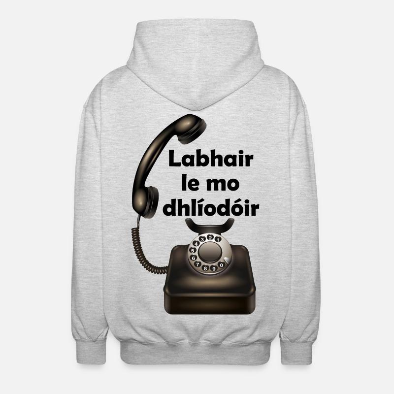 Sprechen Sie mit meinem Anwalt Design - Unisex Kapuzenjacke - Hellgrau meliert