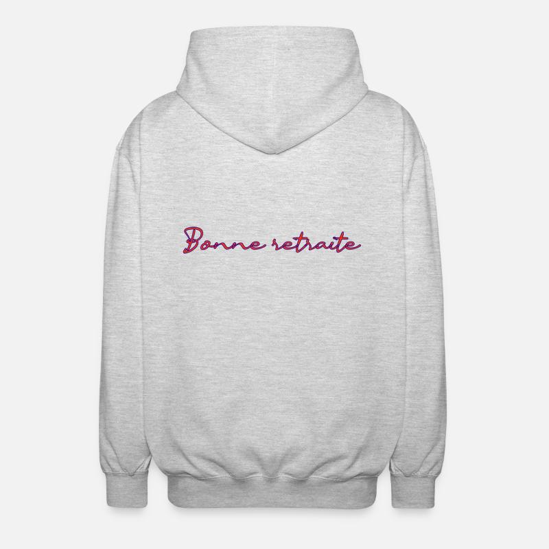 RETRAITE. RETRAITE. RETRAITEE. RETRAITE - Veste à capuche unisexe - gris clair chiné
