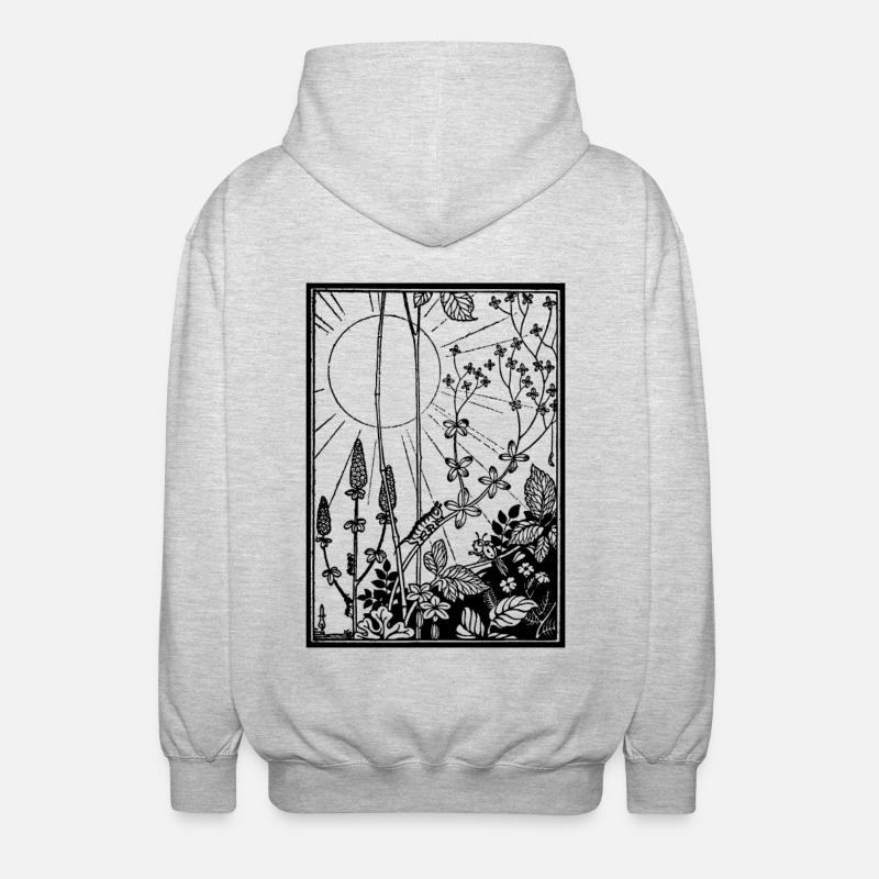 Sonne & Wanzen - Unisex Kapuzenjacke - Hellgrau meliert