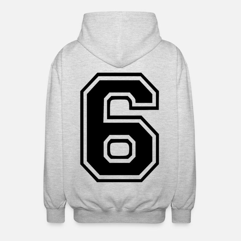 6 - Unisex Kapuzenjacke - Hellgrau meliert