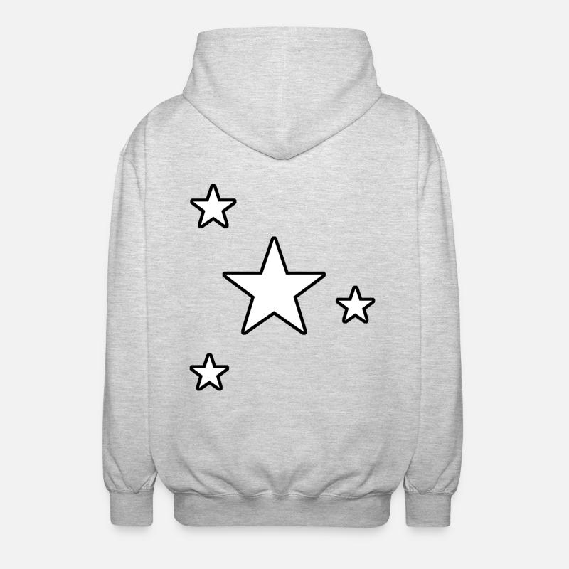 Sterne Gestirn Sternchen Geschenk Sternenhimmel - Unisex Kapuzenjacke - Hellgrau meliert