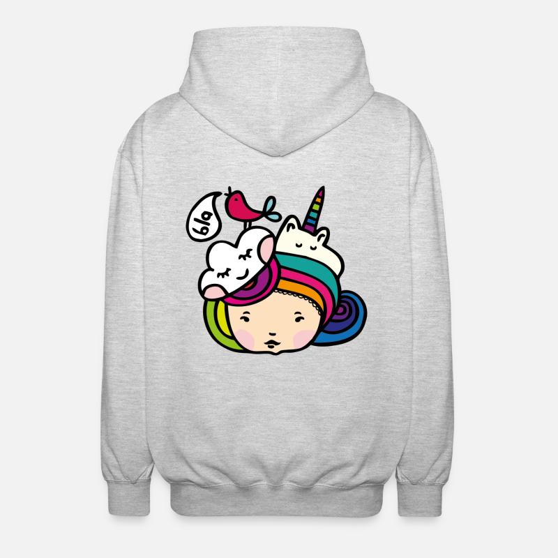 bla - Veste à capuche unisexe - gris clair chiné