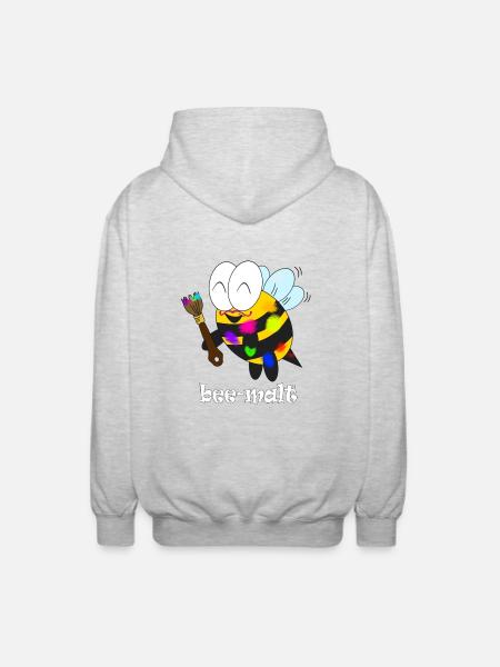 bee malt - Unisex Kapuzenjacke - Hellgrau meliert
