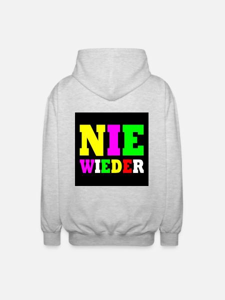 Never again - Unisex Hooded Jacket - light heather grey