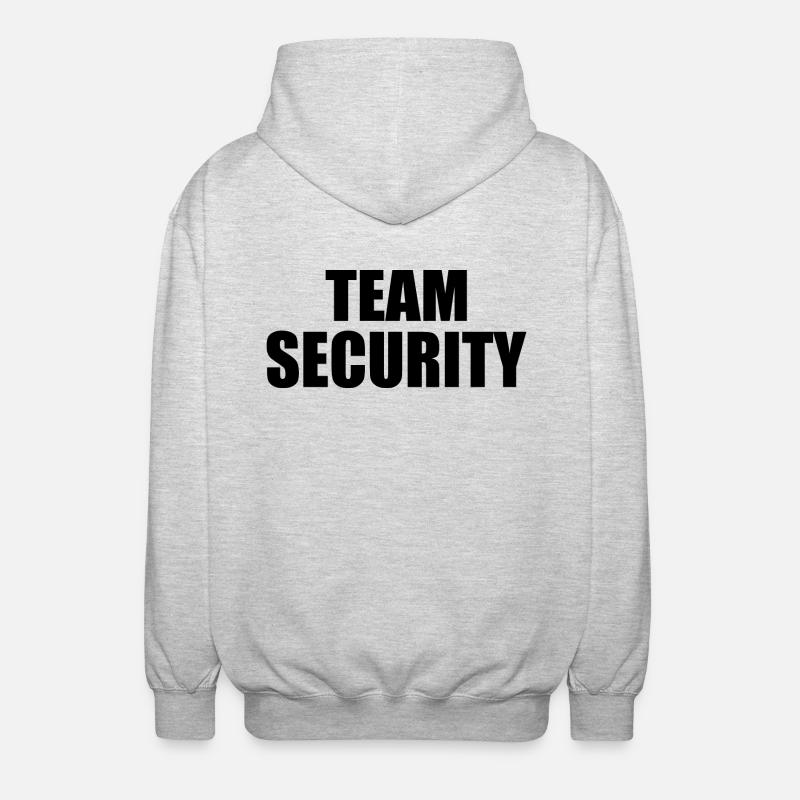 Team security - Veste à capuche unisexe - gris clair chiné